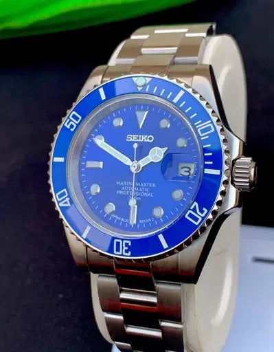 SEIKO MOD | SUBMARINER MASTER BLUE | SILVER | BLUE DIAL