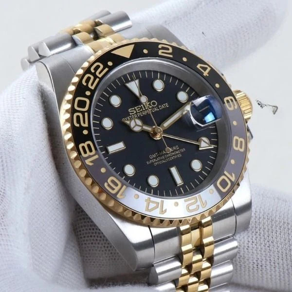 SEIKO MOD | GMT MASTER | TWO TONE | BLACK DIAL