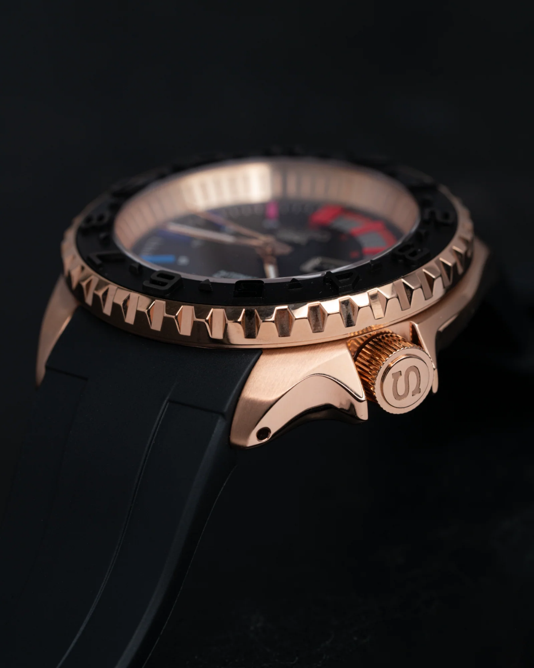 TRM Rose Gold Rainbow Index | Black Sports Series