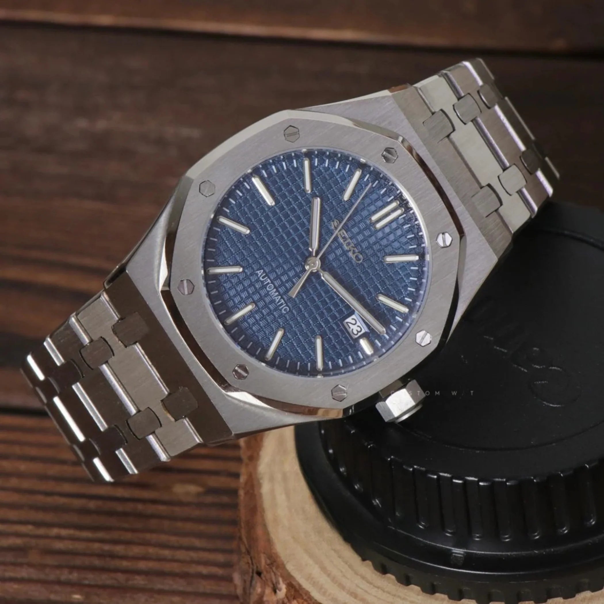 SEIKO MOD | ROYAL OAK | SILVER | BLUE INDEX DIAL