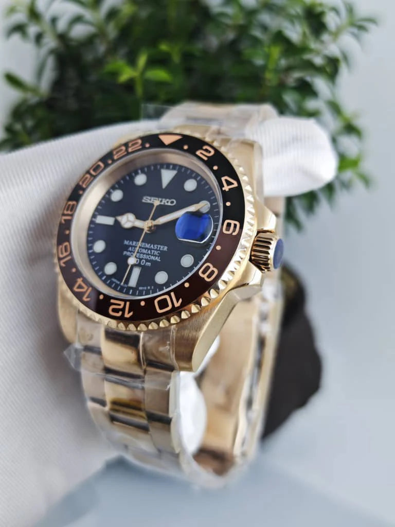 SEIKO MOD | ROOT BEAR | ROSE GOLD | BLACK DIAL