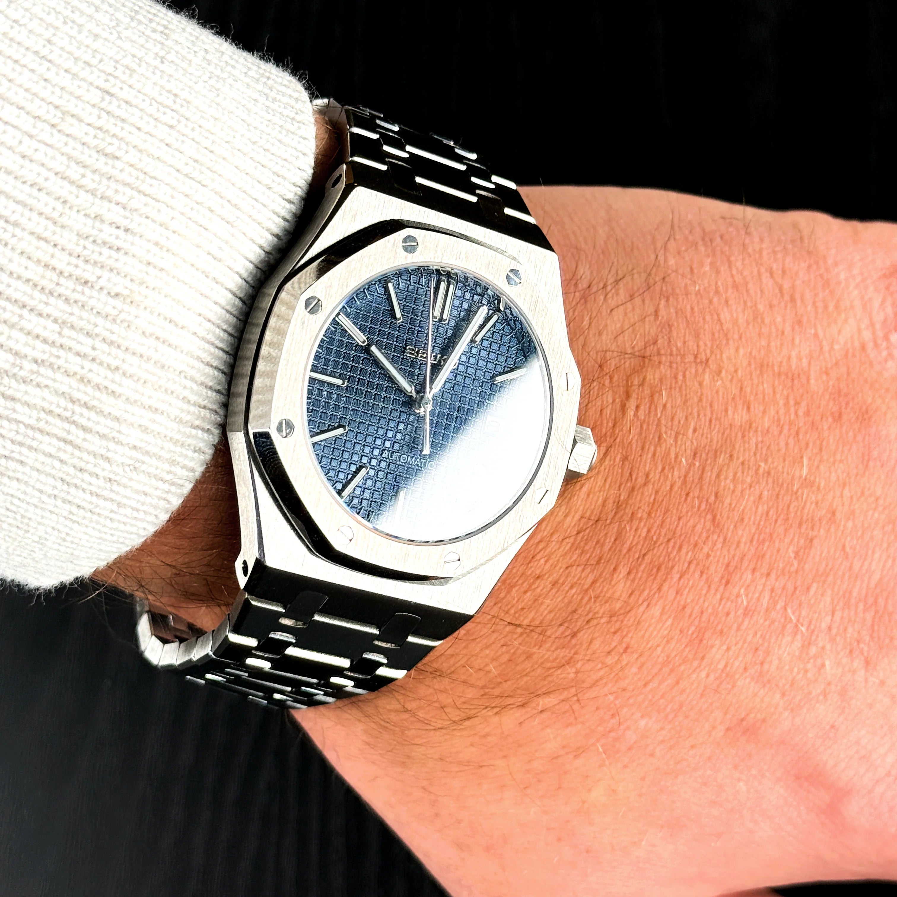 SEIKO MOD | ROYAL OAK | SILVER | BLUE INDEX DIAL