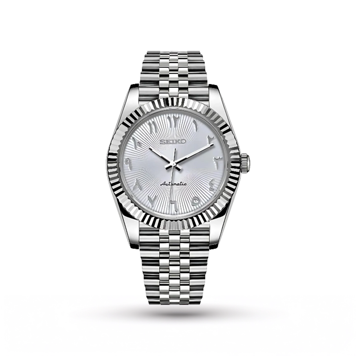 SEIKO MOD | ARABIC | SILVER | WHITE INDEX DIAL