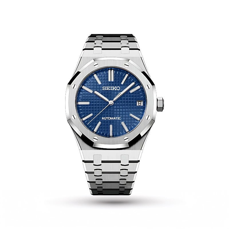 SEIKO MOD | ROYAL OAK | SILVER | BLUE INDEX DIAL