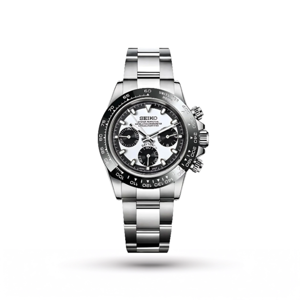 SEIKO MOD | DAYTONA | SILVER | WHITE INDEX DIAL