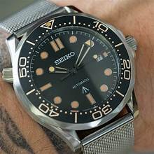 SEIKO MOD | OMEGA | SILVER | BLACK DIAL