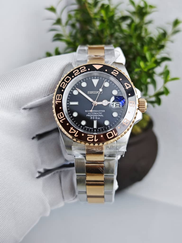 SEIKO MOD | ROOT BEAR | TWO TONE | BLACK DIAL