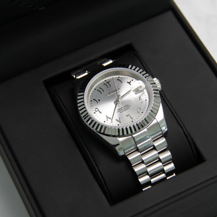 SEIKO MOD | DATE JUST | SILVER | ARABIC DIAL