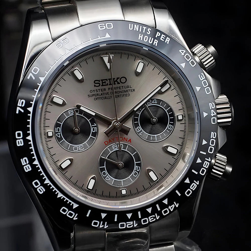 SEIKO MOD | DAYTONA | SILVER | GREY DIAL