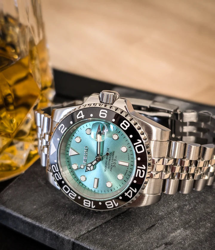 SEIKO MOD | SUBMARINER | SILVER | SKY BLUE DIAL