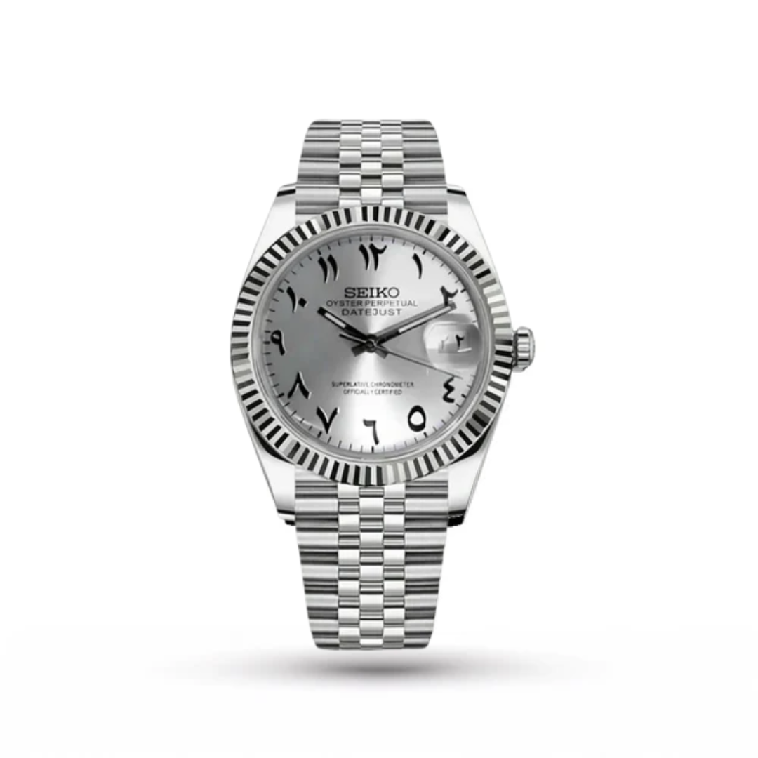 SEIKO MOD | DATE JUST | SILVER | ARABIC DIAL