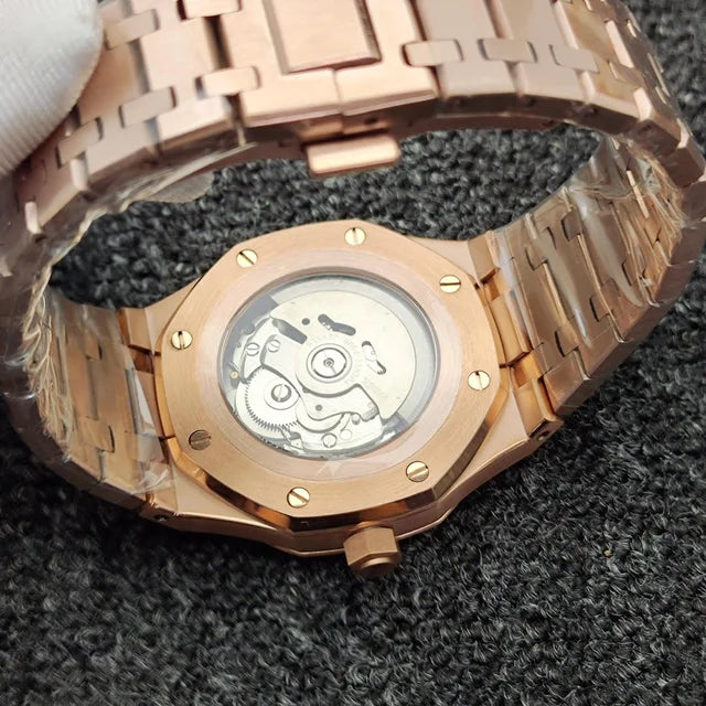 SEIKO MOD | ROYAL OAK | ROSE GOLD | BLASCK INDEX DIAL
