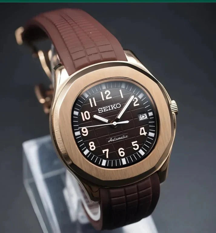 SEIKO MOD | AQUANAUT| BROWN | BROWN NUMARIC DIAL