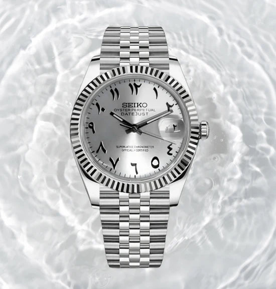 SEIKO MOD | DATE JUST | SILVER | ARABIC DIAL