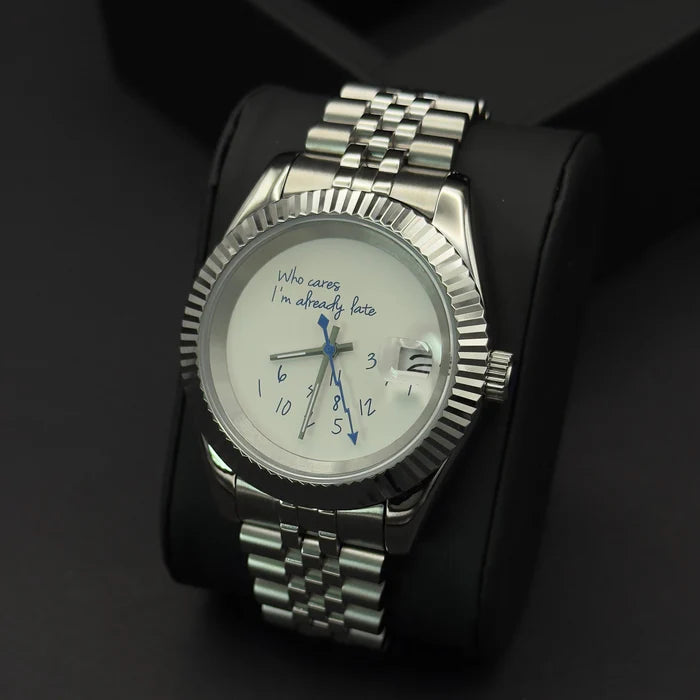 SEIKO MOD | DATE JUST | SILVER | WHITE WHO CARES DIAL