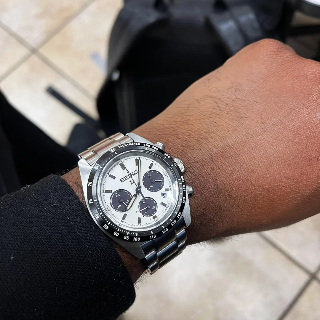 SEIKO MOD | DAYTONA | SILVER | WHITE INDEX DIAL