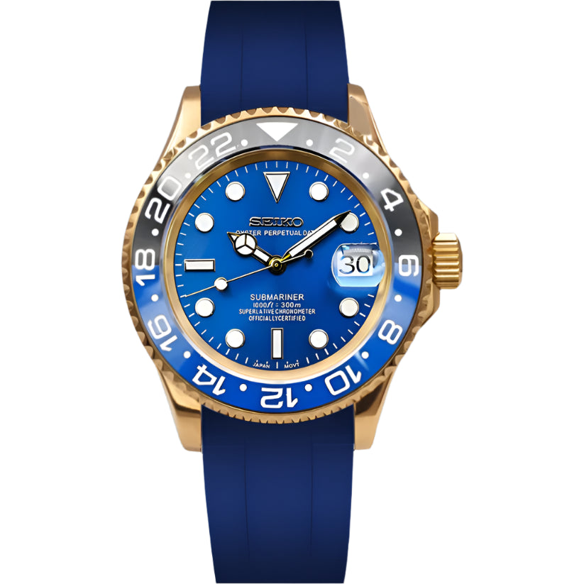 SEIKO MOD | SUBMARINER | BLUE | BLUE DIAL