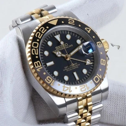 SEIKO MOD | GMT MASTER | TWO TONE | BLACK DIAL