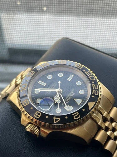 SEIKO MOD | GMT BRUCE WAYN  | GOLDEN | BLACK