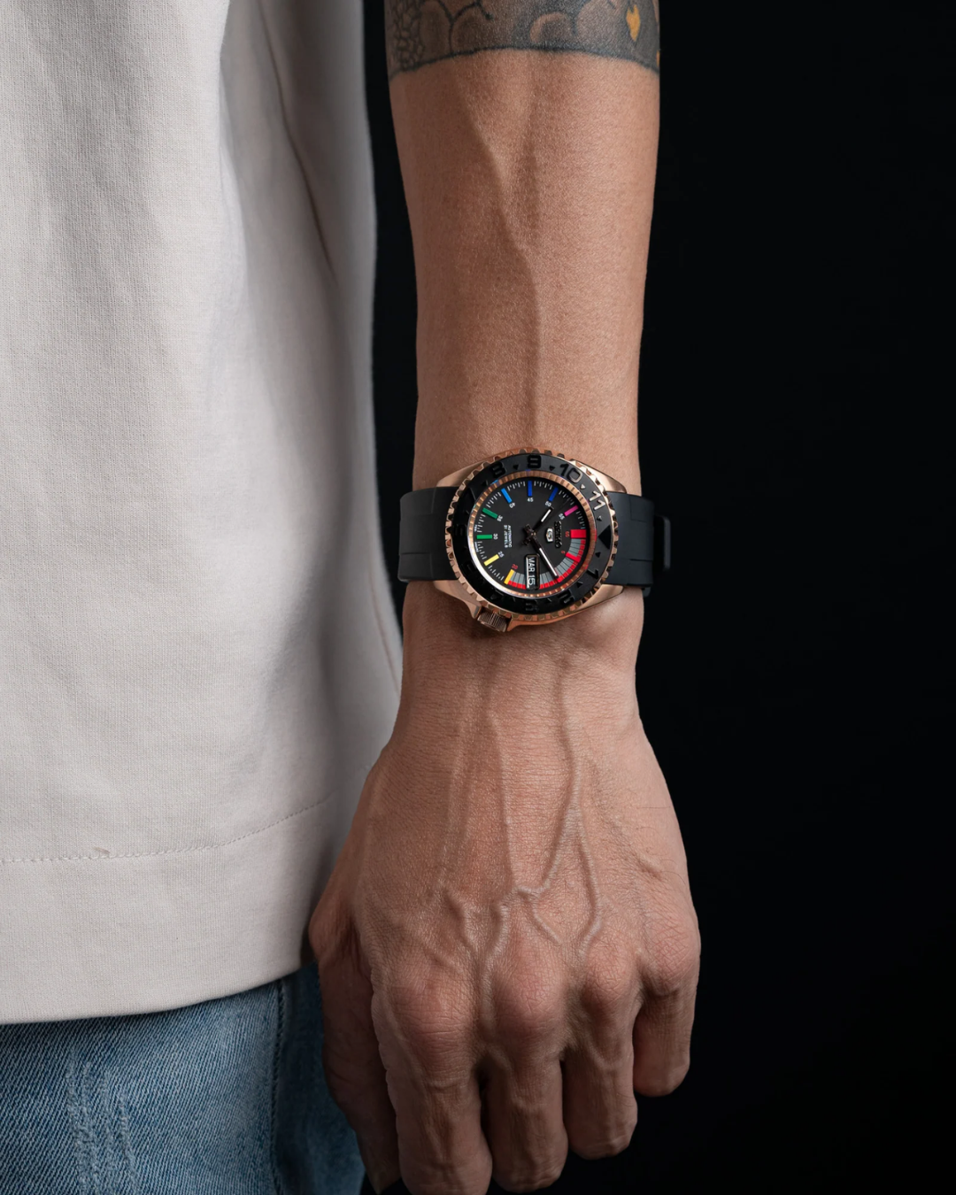 TRM Rose Gold  Rainbow Index | Black Sports Series