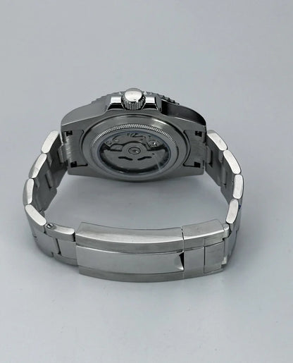 SEIKO MOD | SPRITE GMT LEFT| SILVER | BLACK DIAL