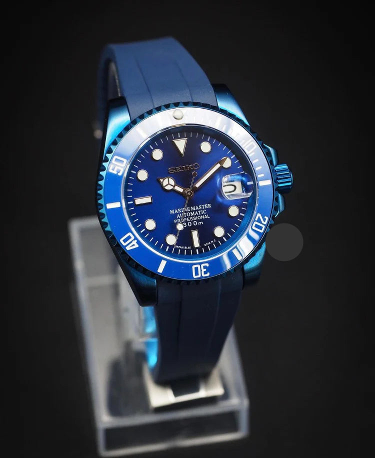 SEIKO MOD | SUBMARINER | BLUE | BLUE DIAL