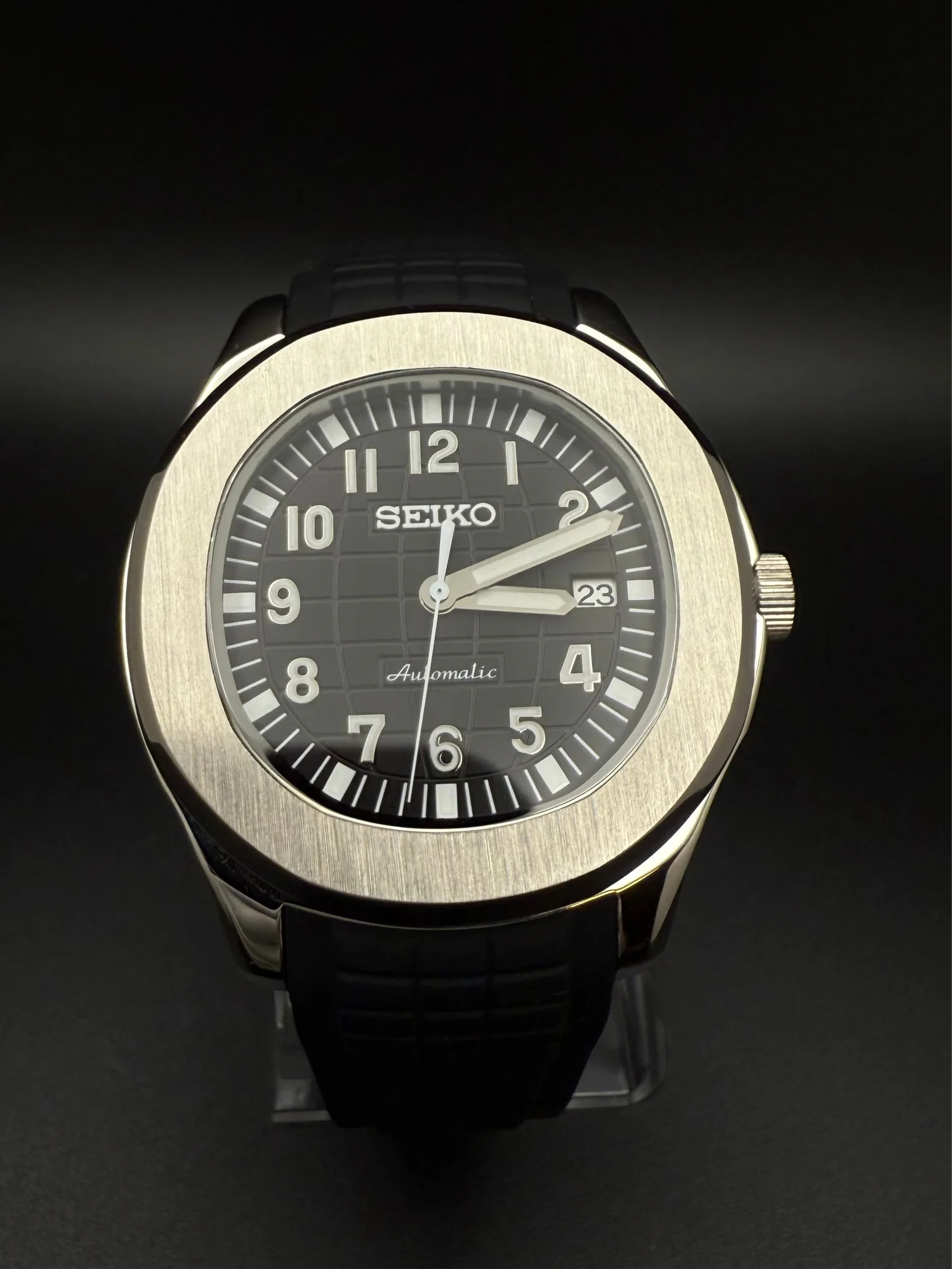 SEIKO MOD | AQUANAUT | BLACK | BLACK DIAL