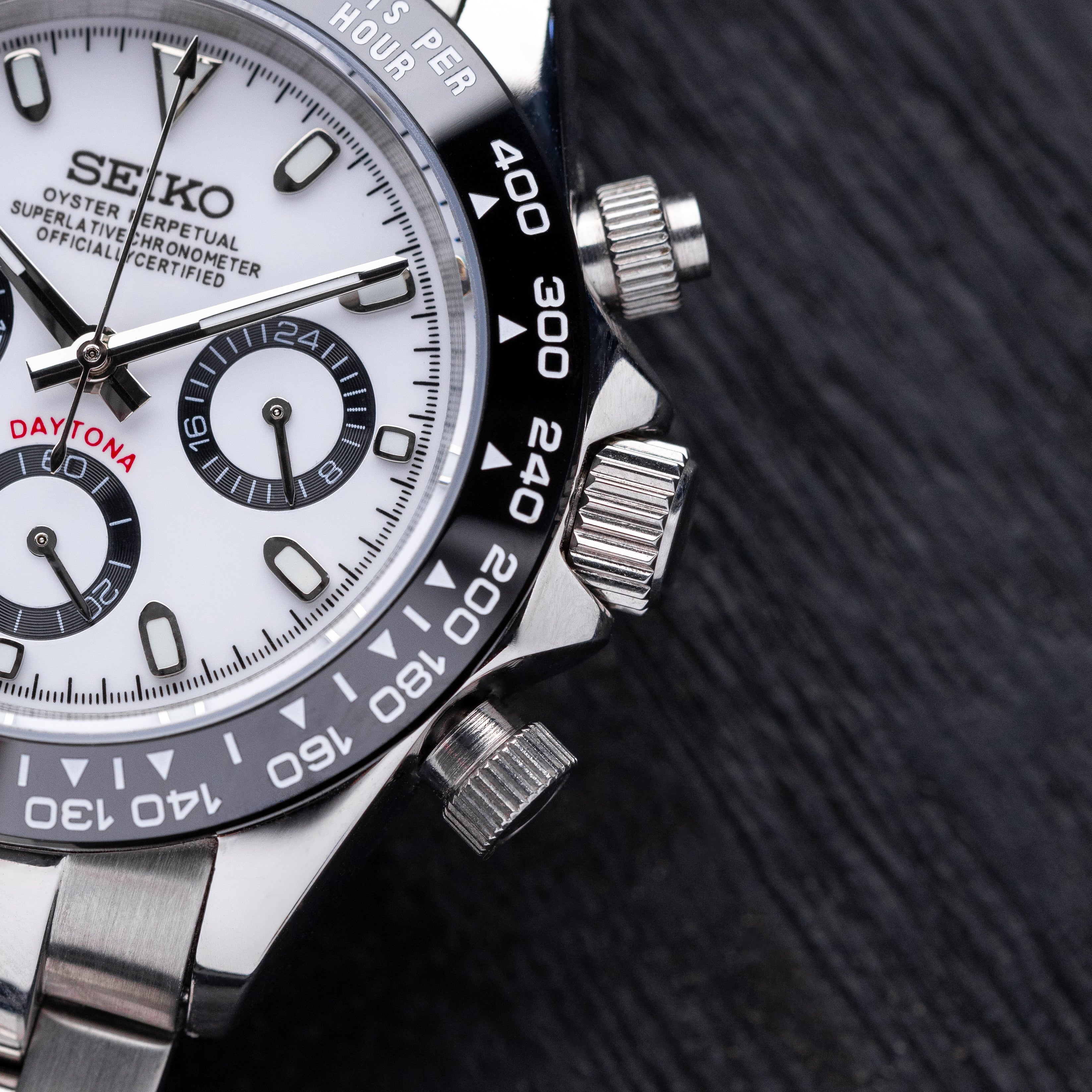 SEIKO MOD | DAYTONA PANDA | SILVER WHITE