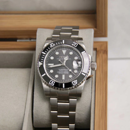 SEIKO MOD | SUBMARINER MASTER | SILVER | BLACK DIAL