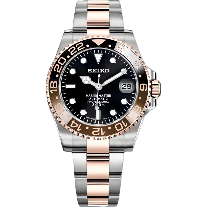 SEIKO MOD | ROOT BEAR | TWO TONE | BLACK DIAL