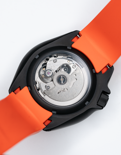 SEIKO 5 |SKX SUB SPORT BLACKOUT | ORANGE RUBBER