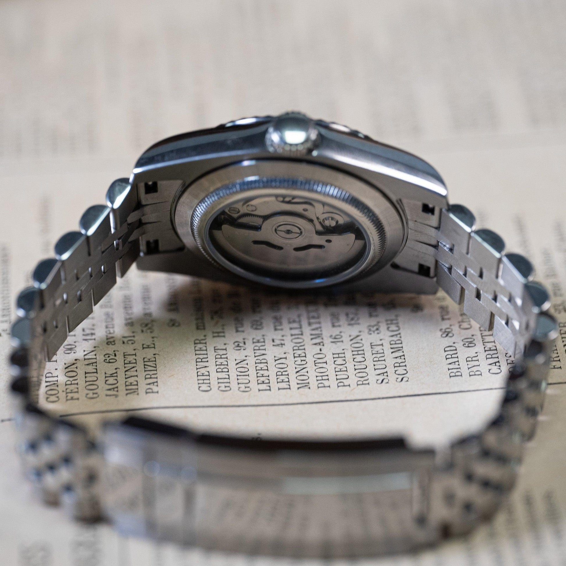 SEIKO MOD | DATE JUST | SILVER | OLIVE GREEN INDEX DIAL