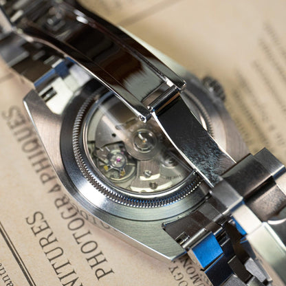 SEIKO MOD | DATE JUST | SILVER | OLIVE GREEN INDEX DIAL