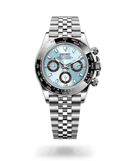 SEIKO MOD | DAYTONA | SILVER | ICE BLUE DIAL
