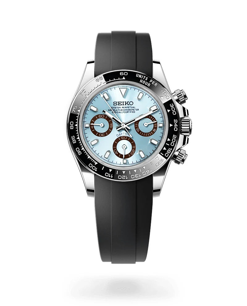 SEIKO MOD | DAYTONA | SILVER | ICE BLUE DIAL