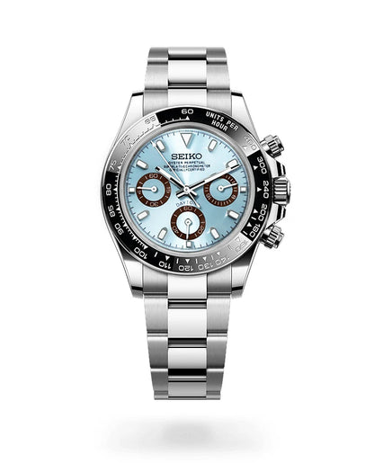 SEIKO MOD | DAYTONA | SILVER | ICE BLUE DIAL