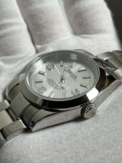 SEIKO MOD | EXPLORER OYSTER | SILVER | WHITE DIAL