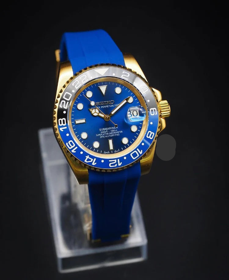 SEIKO MOD | SUBMARINER | BLUE | BLUE DIAL