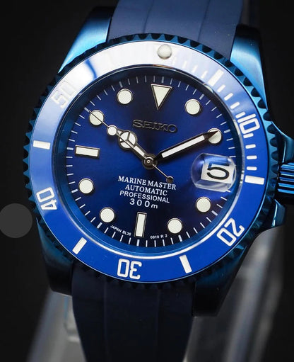 SEIKO MOD | SUBMARINER | BLUE | BLUE DIAL
