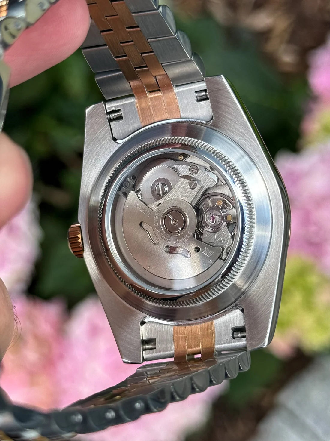 SEIKO MOD | DATE JUST | TWO TONE ROSE GOLD | CHOCOLATE DIOMAND DIAL