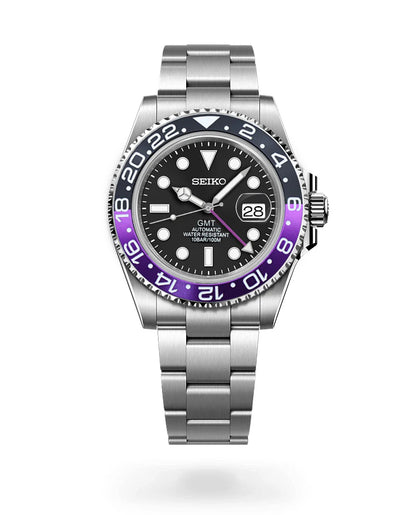 SEIKO MOD | SUBMARINER JOCKER | SILVER | BLACK DIAL