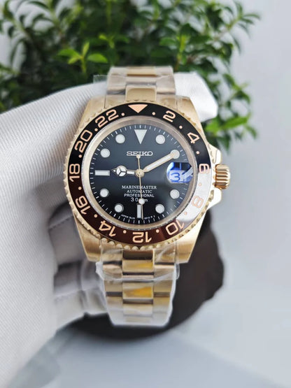 SEIKO MOD | ROOT BEAR | ROSE GOLD | BLACK DIAL