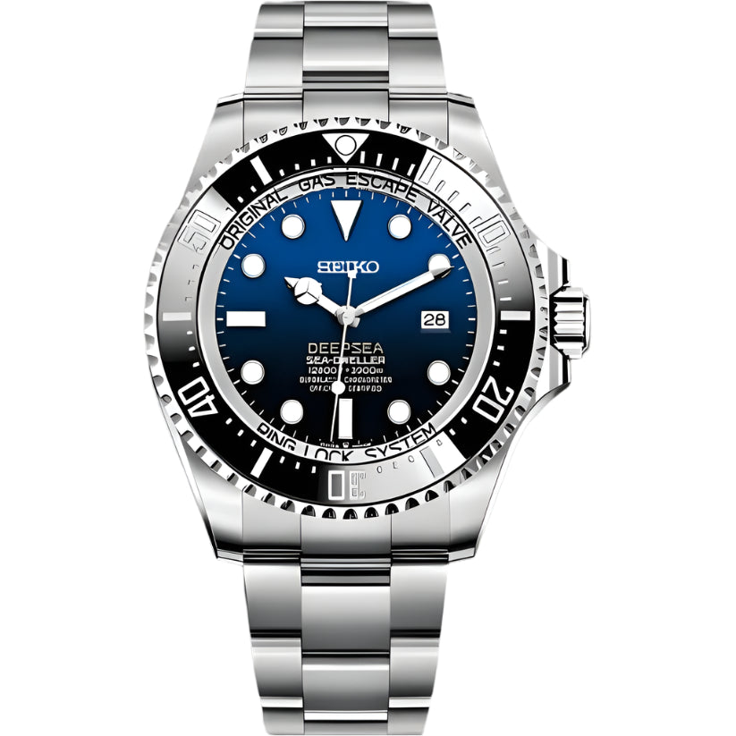 SEIKO MOD | DEEPSEA | SILVER | BLUE BLACK DIAL