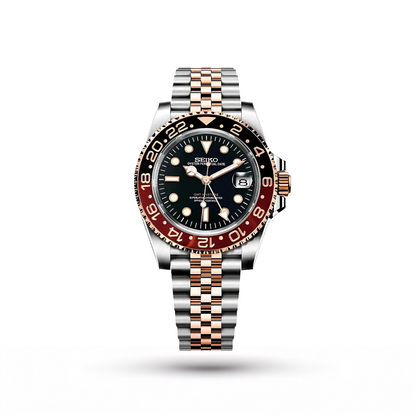 SEIKO MOD | ROOT BEAR GMT MASTER | TWO TONE | BLACK DIAL