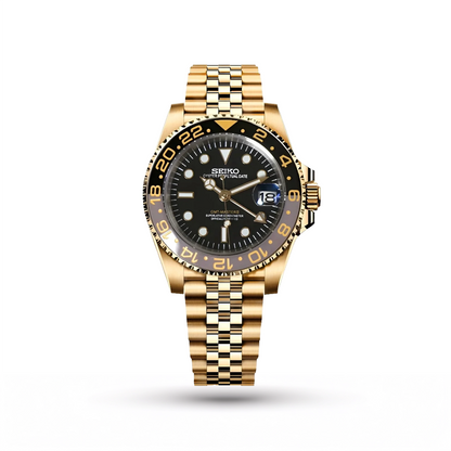 SEIKO MOD | GMT BRUCE WAYN  | GOLDEN | BLACK