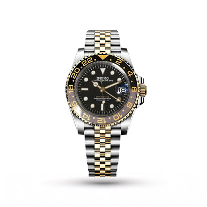 SEIKO MOD | GMT MASTER | TWO TONE | BLACK DIAL