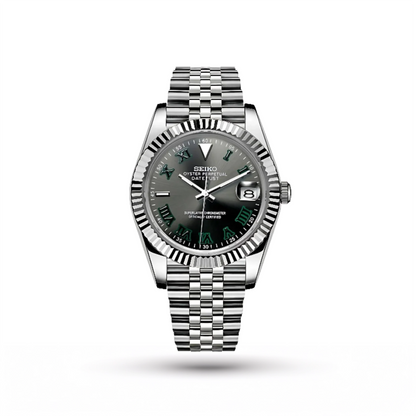 SEIKO MOD | DATE JUST WIMBILDON GREY | SILVER | GREY ROMAN DIAL