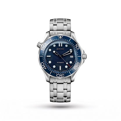 SEIKO MOD | OMEGA SEA MASTER  | SILVER | ABYSS BLUE DIAL