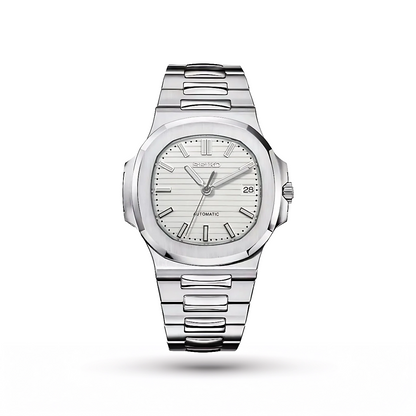 SEIKO MOD | NAUTILUS DATE | SILVER | WHITE INDEX DIAL