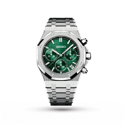 SEIKO MOD | ROYAL OAK| SILVER | ELEGANCE GREEN INDEX DIAL